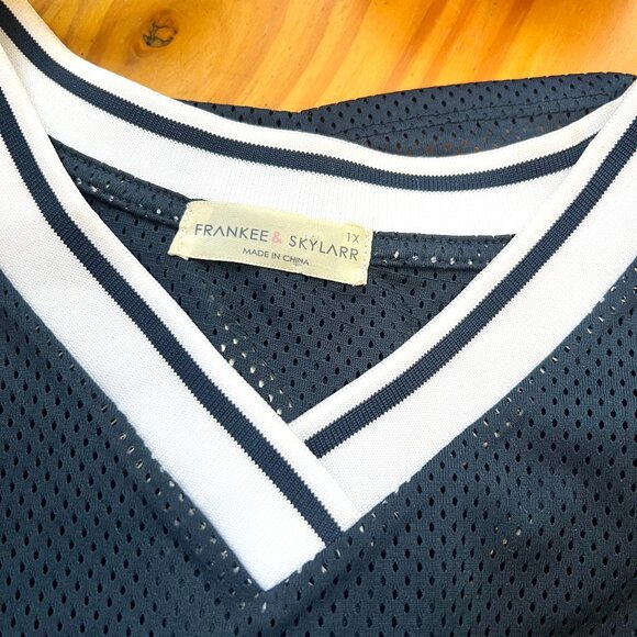 Frankee & Skylarr Dallas Cowboys #98 Mesh Jersey 1X Plus Size Throwback Tunic - Picture 9 of 10